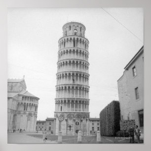Lutande torn av Pisa Poster