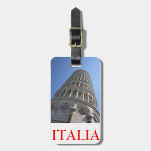 Lutande torn/Italia märkre Bagagebricka