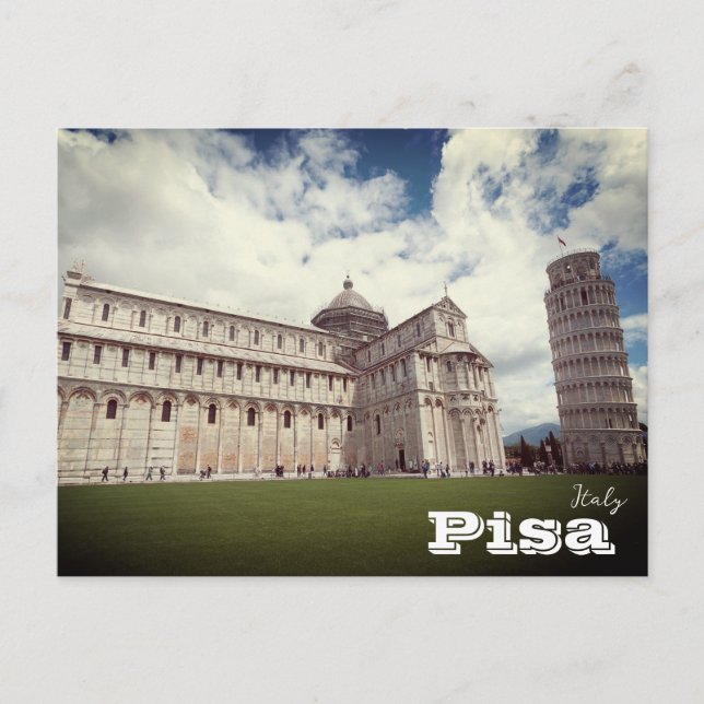 Lutande tornet i Pisa europa resefotografering Vykort (Framsida)