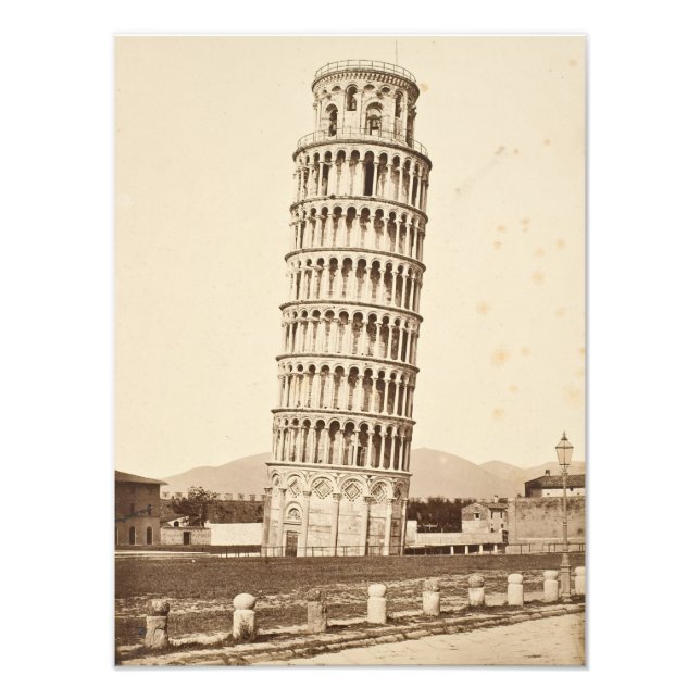 Lutande tornet i Pisa Fototryck (Framsidan)