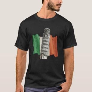 Lutande tornet i Pisa Italien Toscana italienskt l T Shirt