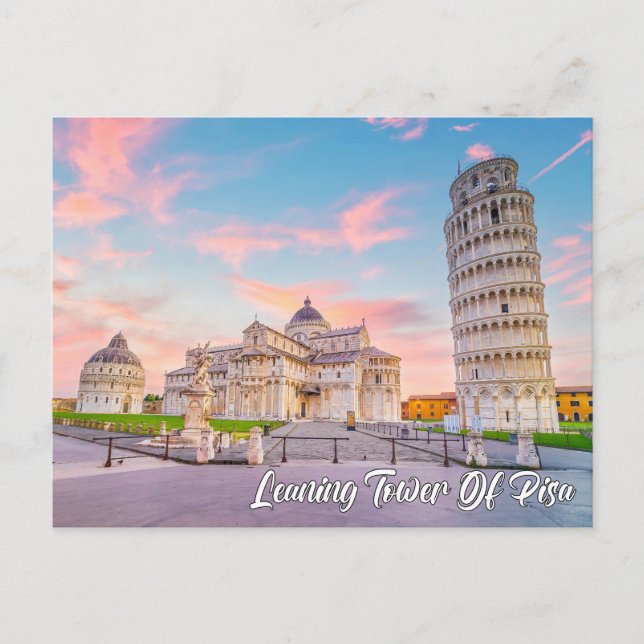 Lutande tornet i Pisa, Italien Vykort (Framsida)