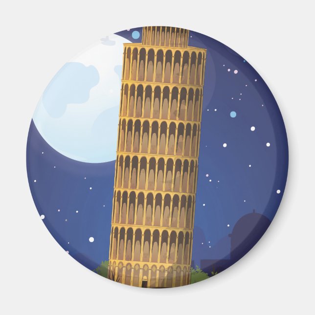 Lutande tornet i Pisa Magnet (Framsidan)