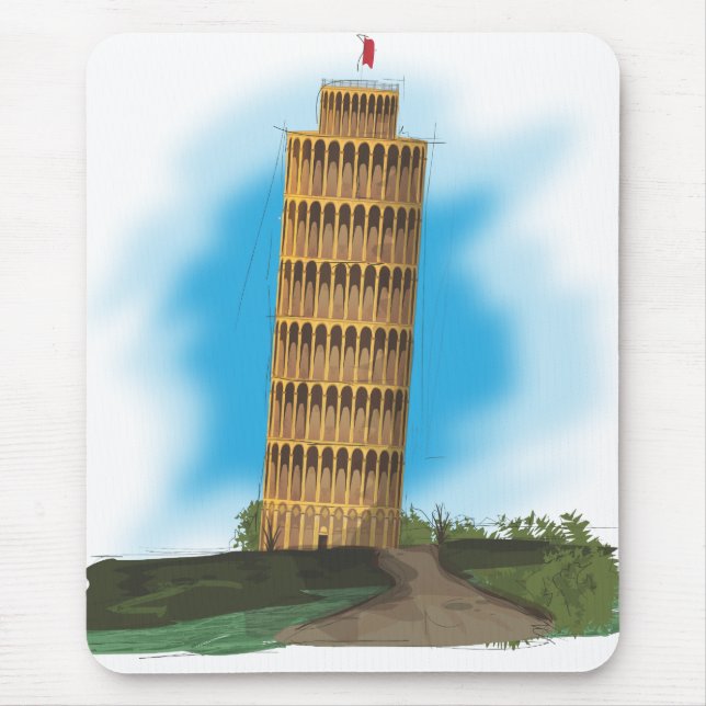 Lutande tornet i Pisa Musmatta (Framsidan)