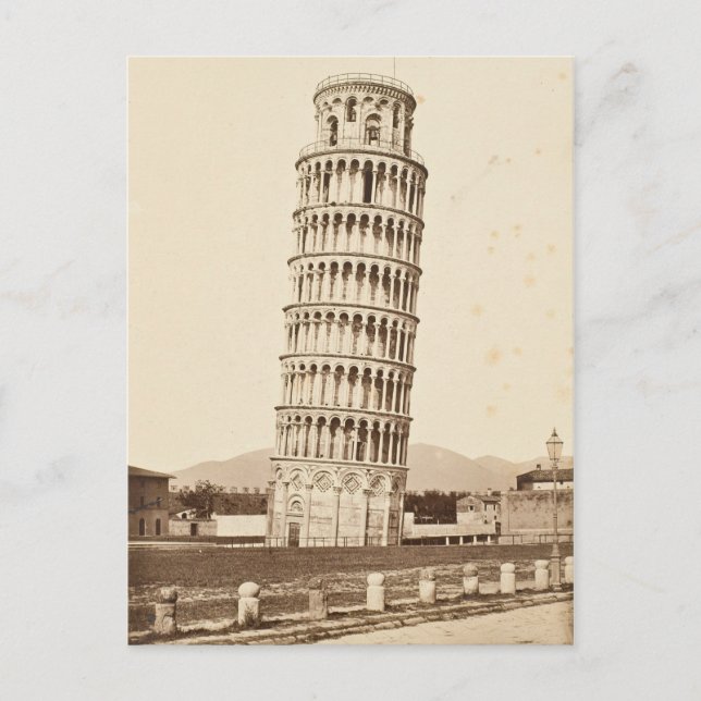 Lutande tornet i Pisa Vykort (Framsida)