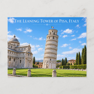 Lutande Tornet Pisa Italien Souvenir Kort