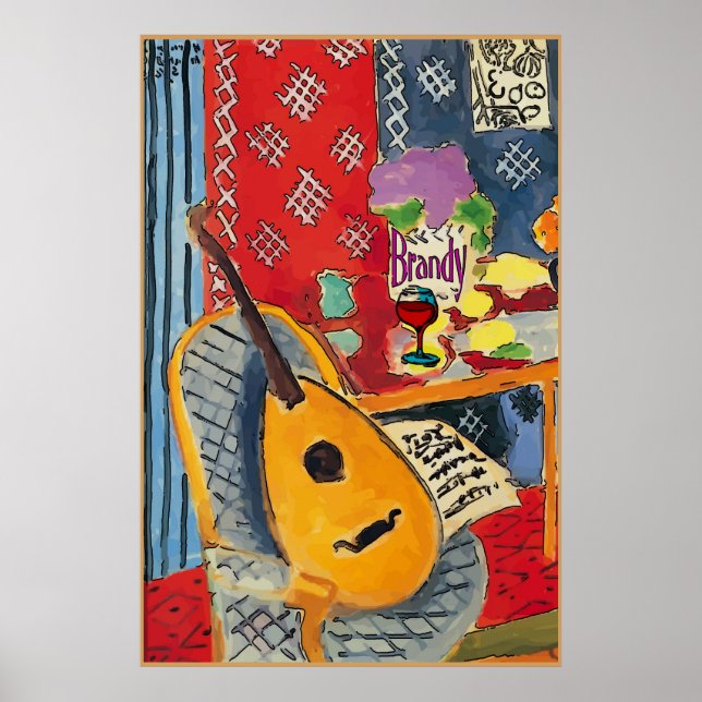 Lute & Brandy Glass Poster (Framsidan)