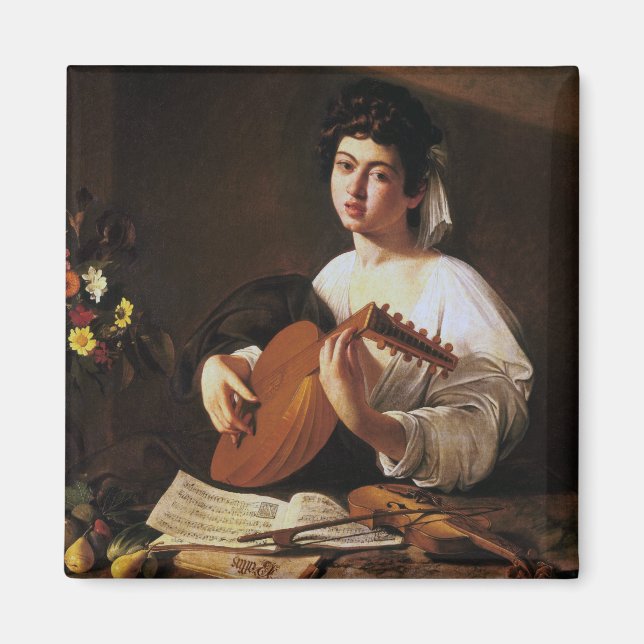 Lute Player, Caravaggio Magnet (Framsidan)