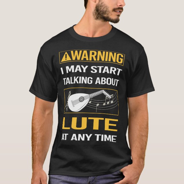 Lute, underlig varning t shirt (Framsida)