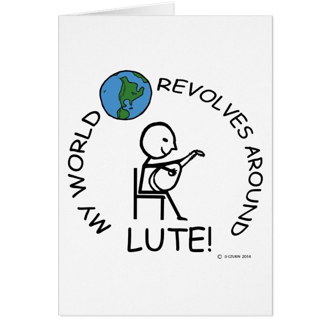 Lute - World Revolves runt Hälsningskort (Framsidan)