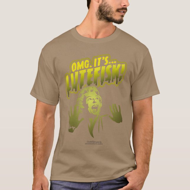 Lutefisk Funny Horror Movie Design Lutefisk family T Shirt (Framsida)
