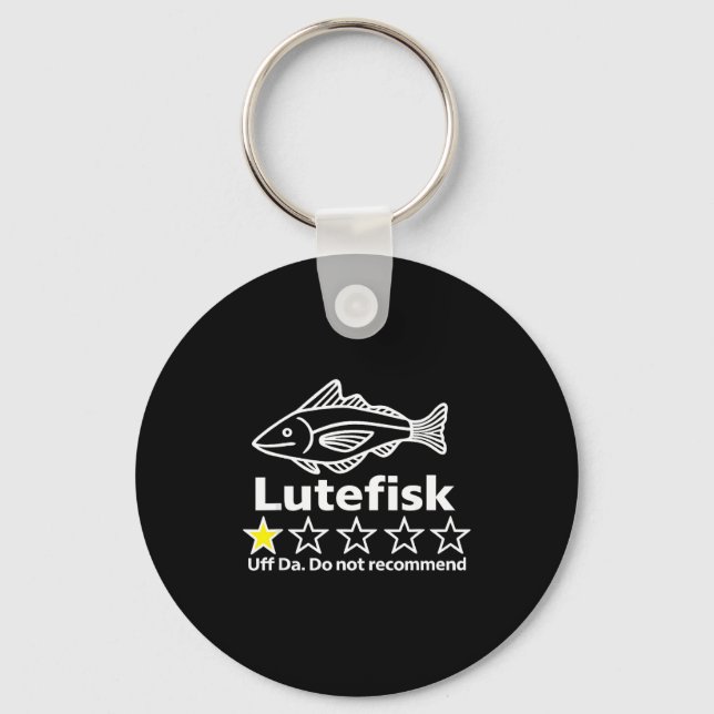 Lutefisk Highly Recommend Funny For Men Women  Nyckelring (Framsida)