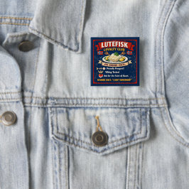 Lutefisk Loyalty Club Norskt Knapp 5 x 5 cm