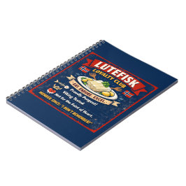 Lutefisk Loyalty Club Norwegian Spiral Notebook Anteckningsbok