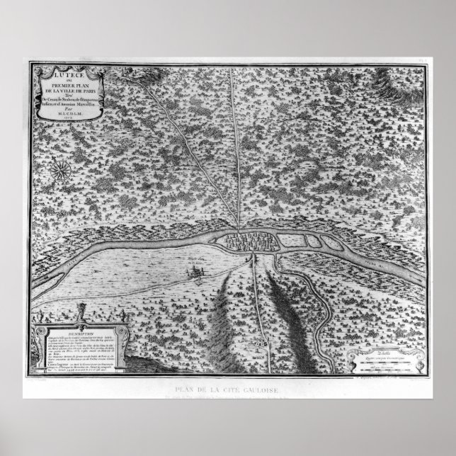 Lutetia eller Paris första plan Poster (Framsidan)