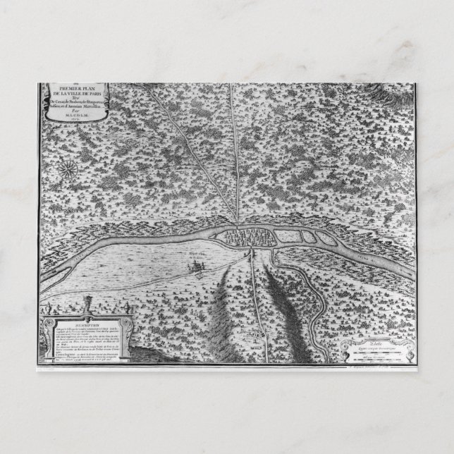 Lutetia eller Paris första plan Vykort (Framsida)
