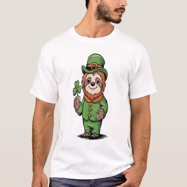 Lutfågel St Patrick's Day Irländsk Lucky T Shirt (Framsida)