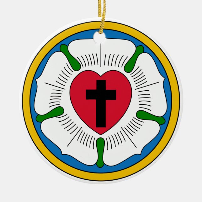 Luther den rosa lutheranismen Martin Luther Julgransprydnad Keramik (Framsidan)