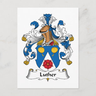 Luther Family Crest Vykort