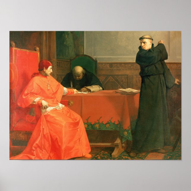 Luther framför kardinal Cajetan Poster (Framsidan)