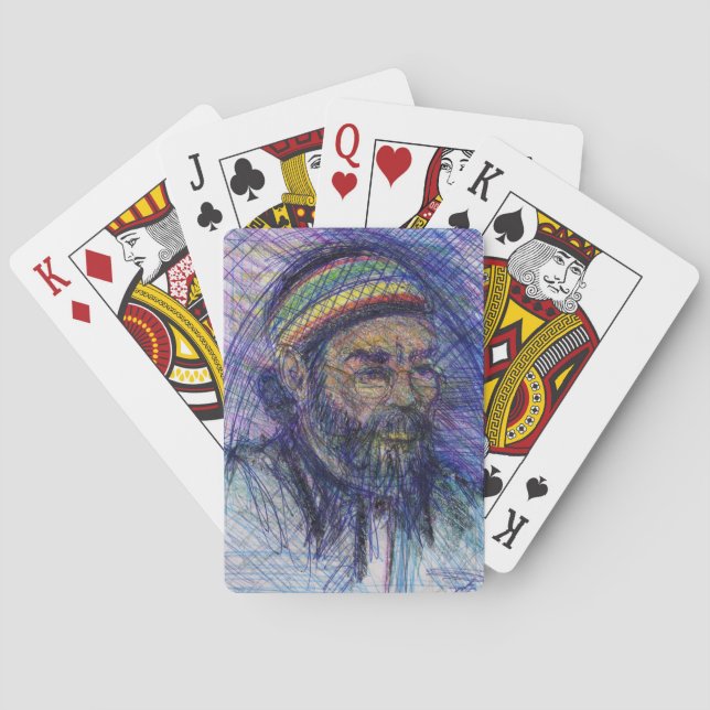 Luther Hampton självporträtt Kortlek (Baksidan)