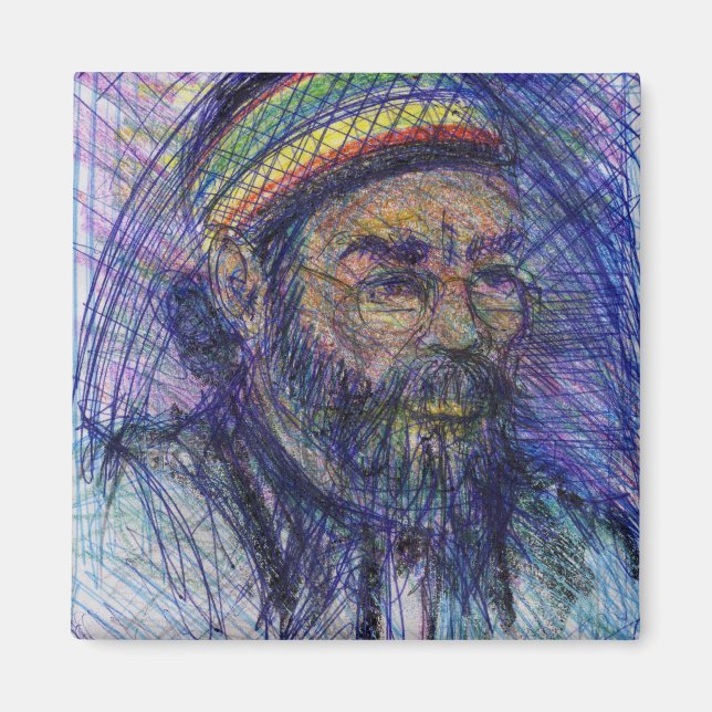 Luther Hampton Självporträtt Magnet (Framsidan)