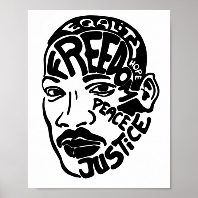 Luther Kung Sticker Poster (Framsidan)