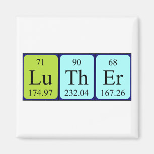 Luther Periodisk bord namn magnet