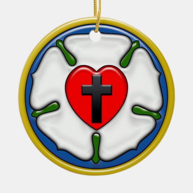 Luther Ro Embossed-look Julgransprydnad Keramik (Framsidan)