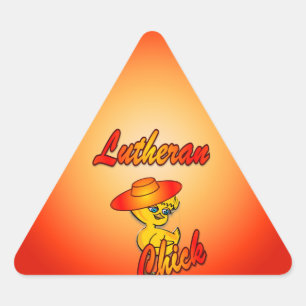 Lutheran-Chick nr 5 Triangelformat Klistermärke