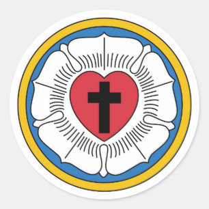 Lutheran Jacka av Arm Sticker Runt Klistermärke