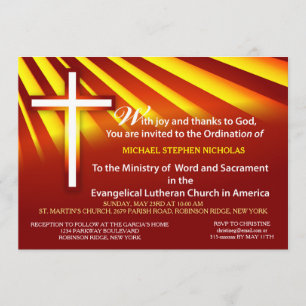 Lutheran Minister Customize inbjudan. Inbjudningar