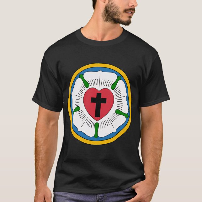 Lutheran Protestant Martin Luther Ro 95 Theses T Shirt (Framsida)