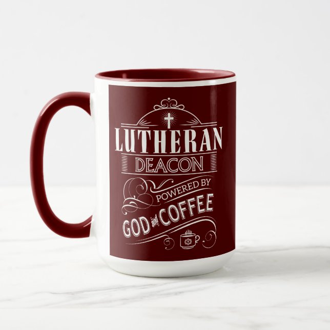 LutheranDeacon som drivas av guden och kaffe Mugg (Vänster)