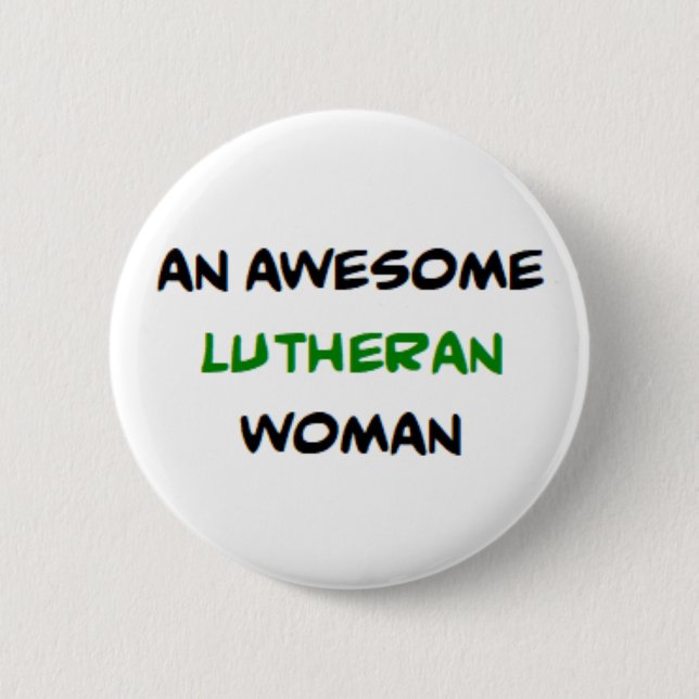 lutheransk kvinna, fantastisk knapp (Framsida)