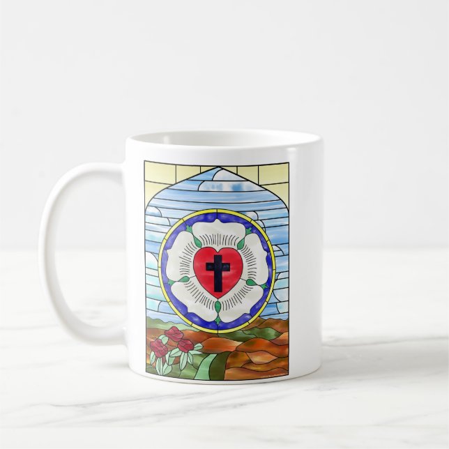 Lutherros Färgat Glas Kaffe Mugg (Vänster)