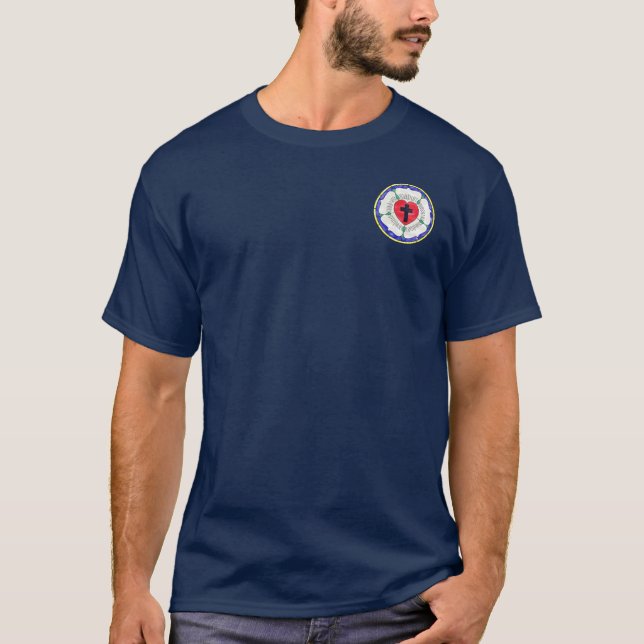 Lutherros Färgat Glasfönster T Shirt (Framsida)