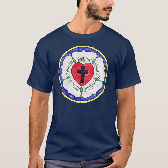 Lutherros Fönster med glasmålning T Shirt (Framsida)