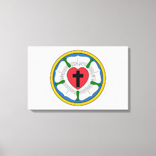 Lutherrose Luther Ro Lutheranism Martin Luther Canvastryck