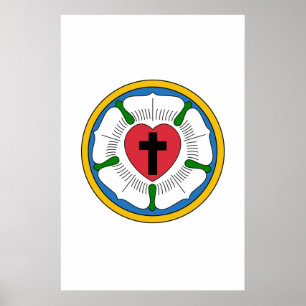 Lutherrose Luther Ro Lutheranism Martin Luther Poster
