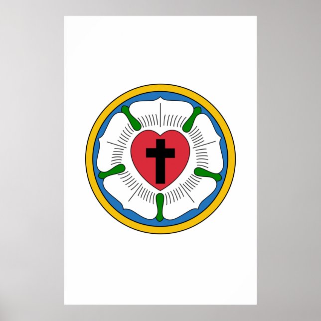 Lutherrose Luther Ro Lutheranism Martin Luther Poster (Framsidan)