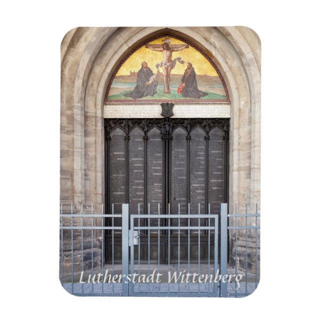 Lutherstadt Wittenberg Theses Door Magnet (Vertikal)
