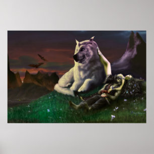 Luthien tends Beren Poster