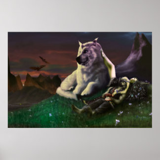Luthien tends Beren Poster