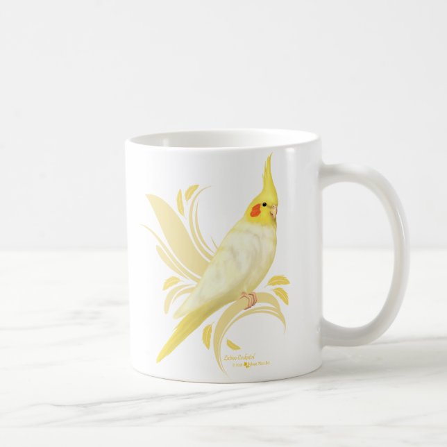 Lutino Cockatiel Mugg (Höger)