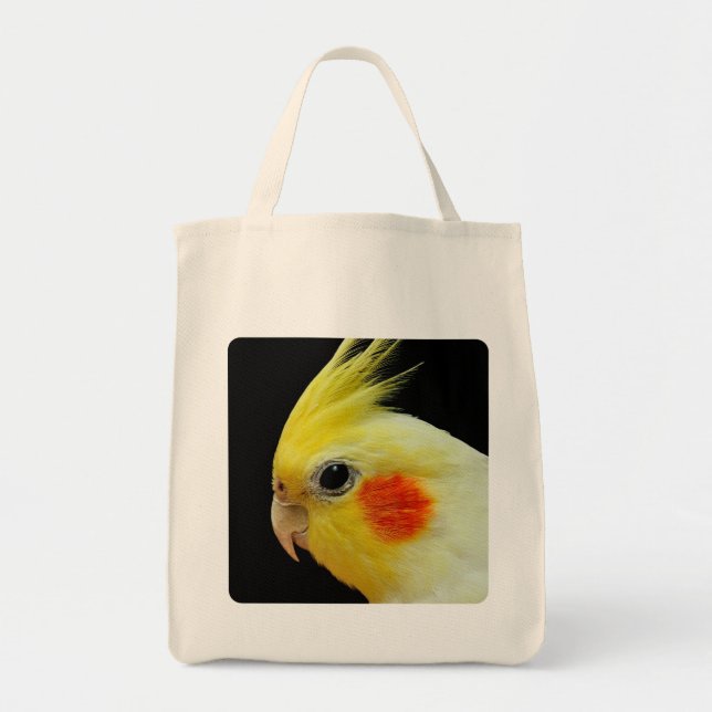 Lutino Cockatiel Tygkasse (Framsidan)