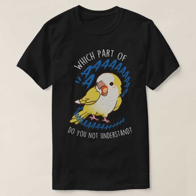 Lutino Quaker Parrot Aaaa T Shirt (Design framsida)