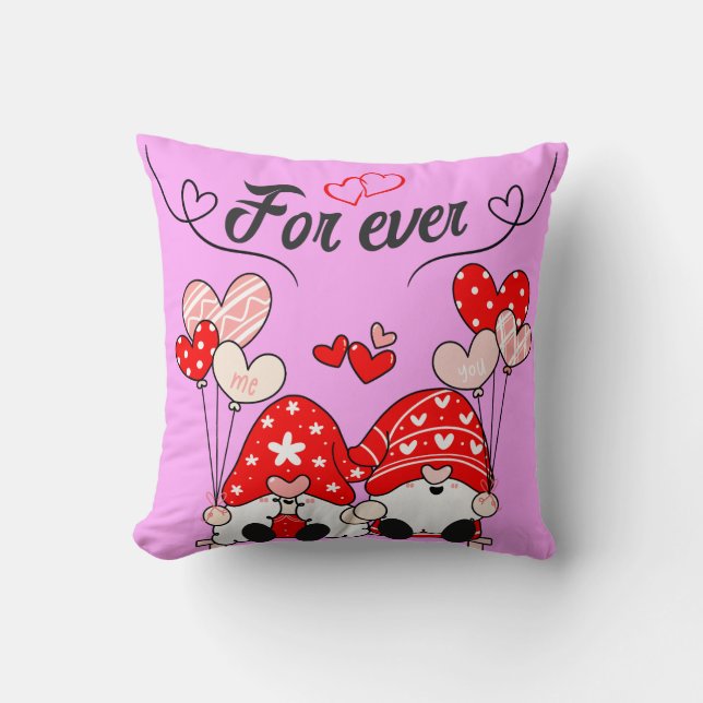 Lutins Amoureux For Ever 1 message d'amour rose Kudde (Framsida)