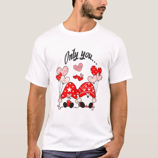 Lutins amoureux Only You 1 message d’amour  T Shirt (Framsida)