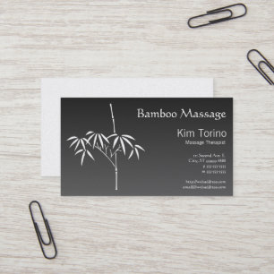 Lutning för bambu för massageterapeut japansk visitkort